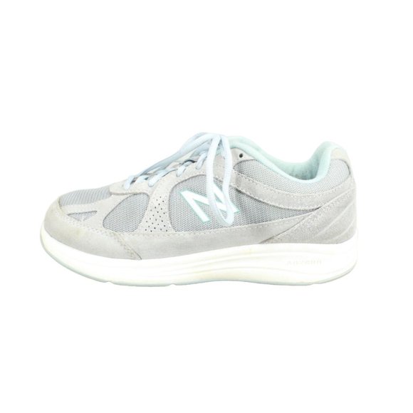 New Balance WW877 Gray Suede Mesh Cushioned Lace up Athletic Walking Shoes 7 D - Picture 1 of 9